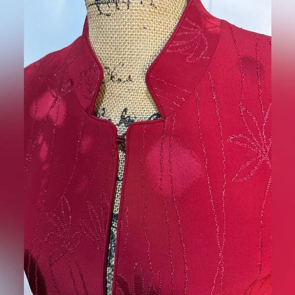 Albert Nipon Vintage Jacquard Embroidered Blazer - Picture 2 of 10